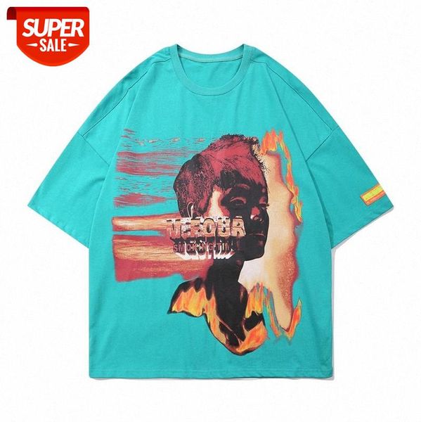 spring european and american high street multicolor printed t-shirt oversize character flame print short-sleeved tee male #ql5n, White;black
spring european and american high street multicolor printed t-shirt oversize character flame print short-sleeved tee male #ql5n, White;black