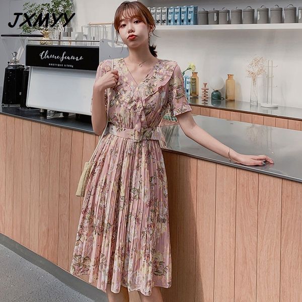 fashion new products retro floral print dress women's v-neck ruffle shorts sleeve dress women chiffon belt pleated skirt 210412, Black;gray
fashion new products retro floral print dress women's v-neck ruffle shorts sleeve dress women chiffon belt pleated skirt 210412, Black;gray