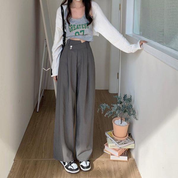 women's pants & capris real s 2021 autumn high waist loose and slimming slippers, Black;white
women's pants & capris real s 2021 autumn high waist loose and slimming slippers, Black;white
