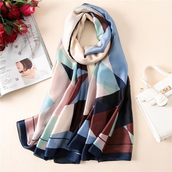 scarves 2021 women bandana scarf silk shawl fashion summer long beach hijab wraps foulard femme designer scarfs, Blue;gray
scarves 2021 women bandana scarf silk shawl fashion summer long beach hijab wraps foulard femme designer scarfs, Blue;gray