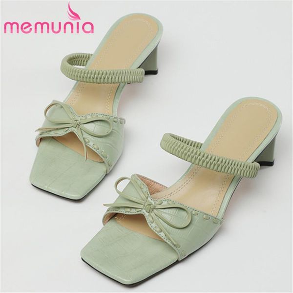 sandals memunia 2021 mules women genuine leather shoes summer bowknot comfortable thick heel casual woman, Black
sandals memunia 2021 mules women genuine leather shoes summer bowknot comfortable thick heel casual woman, Black