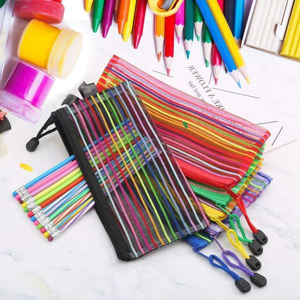 hanging baskets zipper mesh pouch pen pencil case coin purse stationery makeup cosmetic bag random color
hanging baskets zipper mesh pouch pen pencil case coin purse stationery makeup cosmetic bag random color