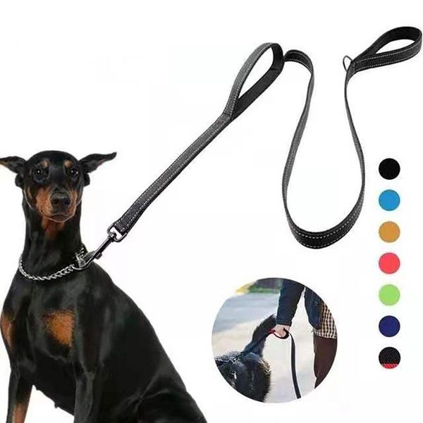 dog collars & leashes 11 colors reflective padded leash two handle durable small medium large pet training nylon lead
dog collars & leashes 11 colors reflective padded leash two handle durable small medium large pet training nylon lead