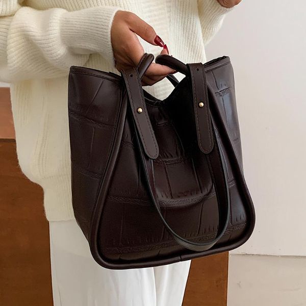 evening bags 2021 womens bag with stone pattern retro female large capacity shoulder pu leather hand bucket brown all-match
evening bags 2021 womens bag with stone pattern retro female large capacity shoulder pu leather hand bucket brown all-match