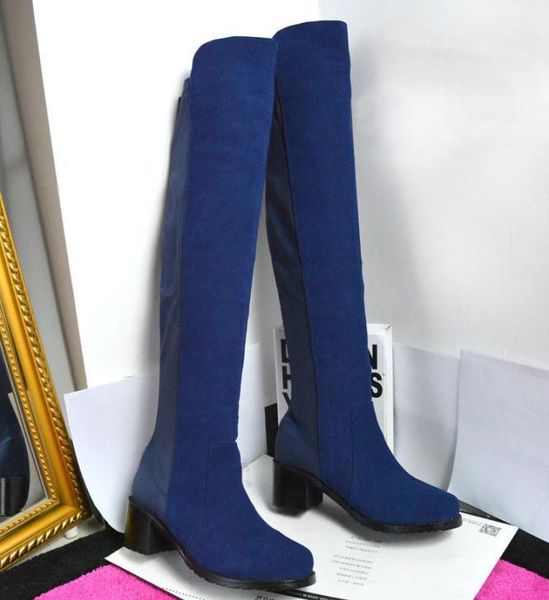 boots thigh high med heels botas mujer leather women winter fashion elastic feminina zapatos de, Black
boots thigh high med heels botas mujer leather women winter fashion elastic feminina zapatos de, Black