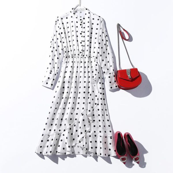 casual dresses stock is gao quality classic circular wave silk satin falbala female q19120226 long dress, Black;gray
casual dresses stock is gao quality classic circular wave silk satin falbala female q19120226 long dress, Black;gray