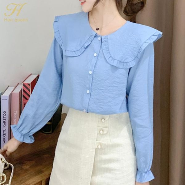 women's blouses & shirts h han queen single-breasted shirt female blouse long sleeve work casual chiffon fashion blue/white women blus
women's blouses & shirts h han queen single-breasted shirt female blouse long sleeve work casual chiffon fashion blue/white women blus