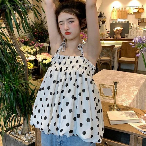 women's tanks & camis women dot street wear summer cropped stylish all-match vintage students female 2021 simple cute ruched, White
women's tanks & camis women dot street wear summer cropped stylish all-match vintage students female 2021 simple cute ruched, White