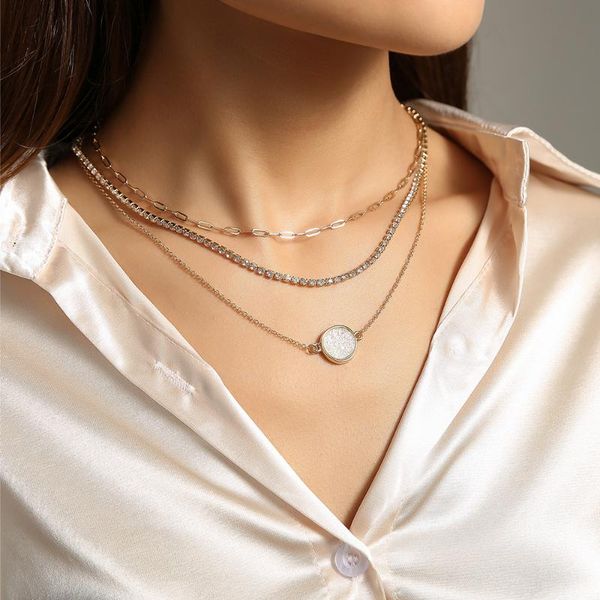 chains 5sets/lot wholesale exaggerated multi-layer necklace fshion crystal pendant diamond claw chain choker jewelry for women in bulk, Silver
chains 5sets/lot wholesale exaggerated multi-layer necklace fshion crystal pendant diamond claw chain choker jewelry for women in bulk, Silver