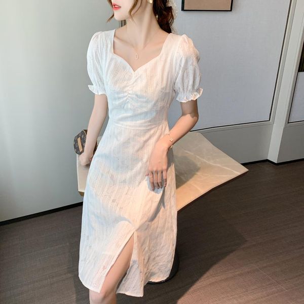 casual dresses real s french retro dress women's 2021 summer style temperament closed waist sweet white lace long, Black;gray
casual dresses real s french retro dress women's 2021 summer style temperament closed waist sweet white lace long, Black;gray