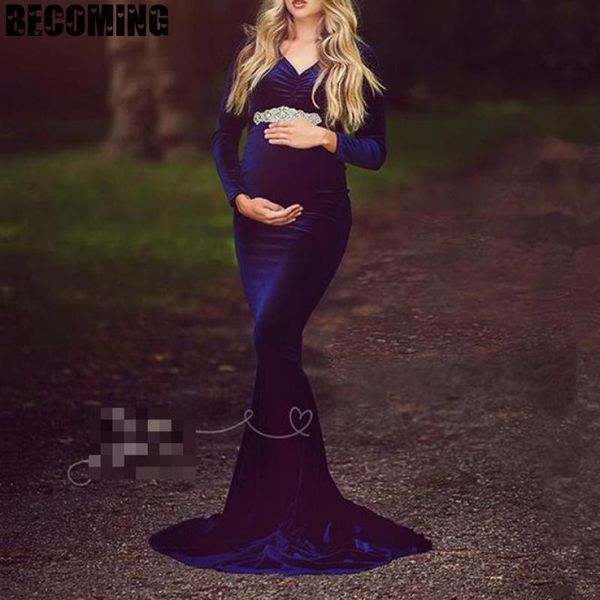 maternity dresses dress for pography velvet pregnant women po shoot skirt clothes buttock 1669402, White