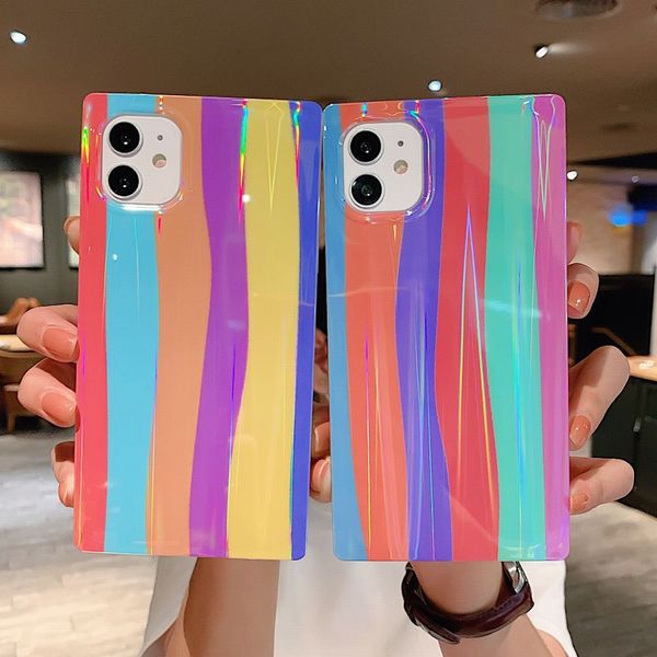 luxury square rainbow laser hyun color phone cases soft silicone cover shockproof for iphone 11 12 13 pro max x xr xs 8 7 plus
luxury square rainbow laser hyun color phone cases soft silicone cover shockproof for iphone 11 12 13 pro max x xr xs 8 7 plus