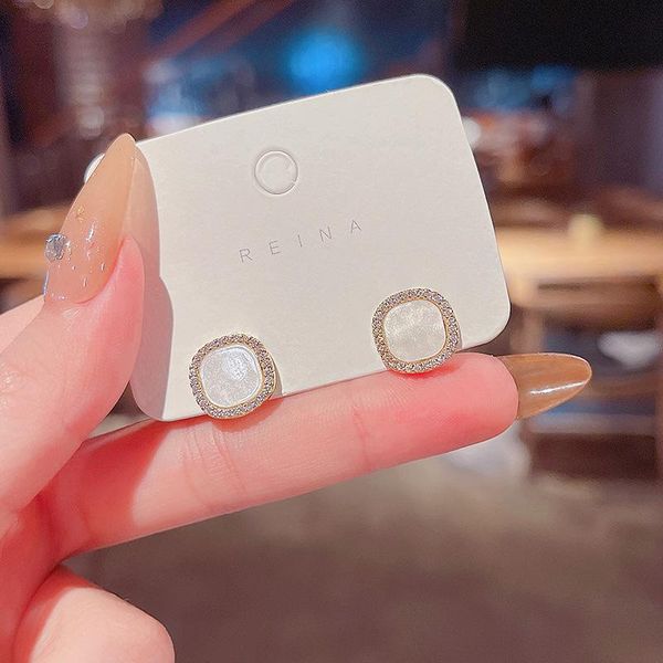 stud square texture trendy elegant earrings for women shiny fashion zircon female simplicity jewelry ear studs gifts, Golden;silver
stud square texture trendy elegant earrings for women shiny fashion zircon female simplicity jewelry ear studs gifts, Golden;silver