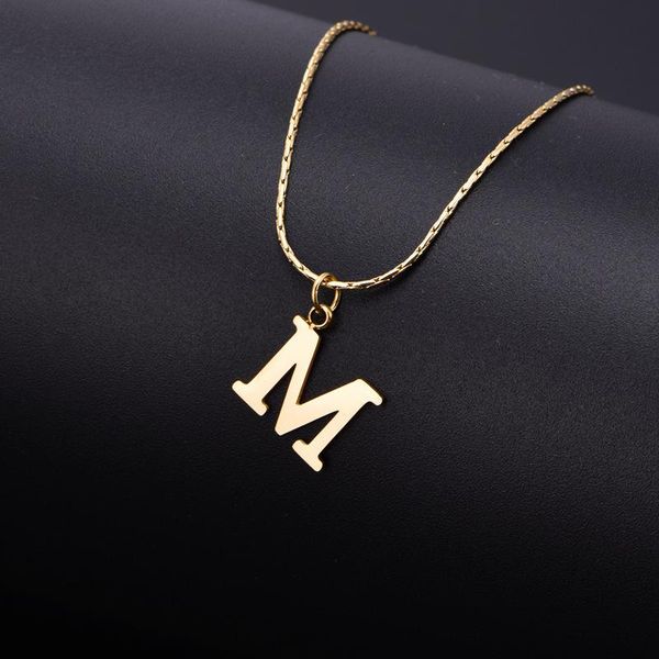 pendant necklaces letter m charm necklace gold clavicle chain chokers multilayer titanium steel jewelry for women, Silver
pendant necklaces letter m charm necklace gold clavicle chain chokers multilayer titanium steel jewelry for women, Silver