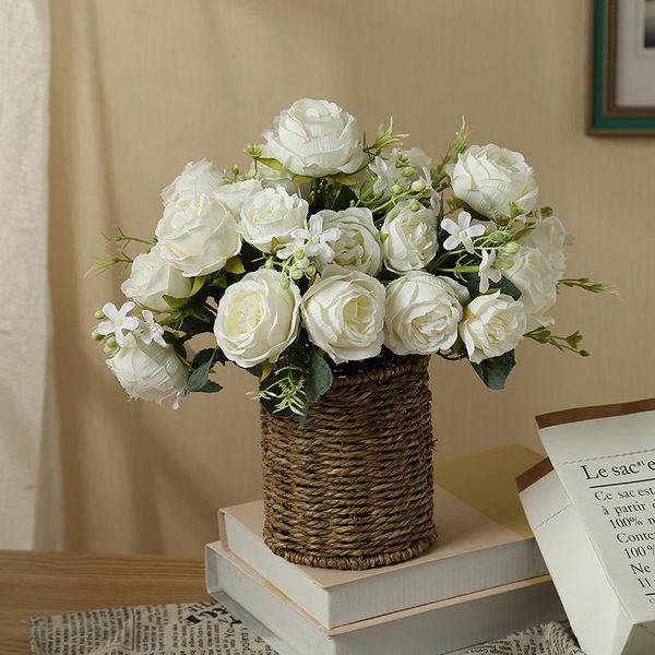 decorative flowers & wreaths artificial white rose peony bouquet silk fake false for wedding bride shooting props home party decoration
decorative flowers & wreaths artificial white rose peony bouquet silk fake false for wedding bride shooting props home party decoration
