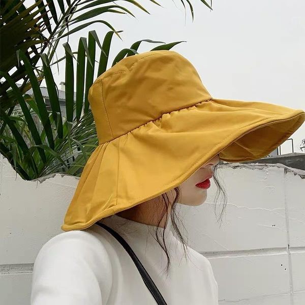 wide brim hats 2021 summer women beach hat floppy sun ladies foldable uv protection panama bone chapeu gorras, Blue;gray
wide brim hats 2021 summer women beach hat floppy sun ladies foldable uv protection panama bone chapeu gorras, Blue;gray