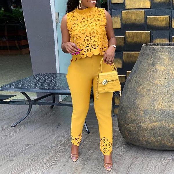 high neck lace hollow out & pants set women two piece summrt 2021 solid yellow tracksuit outfits mujer dress, White
high neck lace hollow out & pants set women two piece summrt 2021 solid yellow tracksuit outfits mujer dress, White