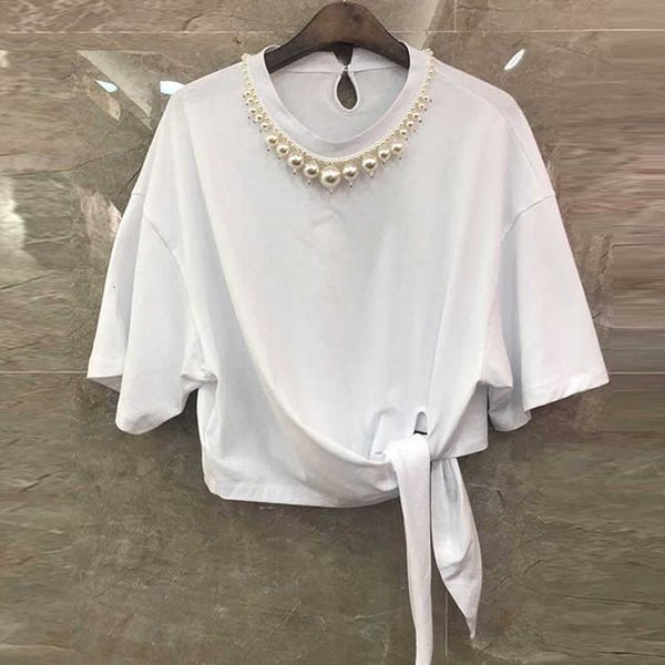 women's t-shirt summer nail granular sleeve short female shirt loose white lace to jacket 3woa
women's t-shirt summer nail granular sleeve short female shirt loose white lace to jacket 3woa