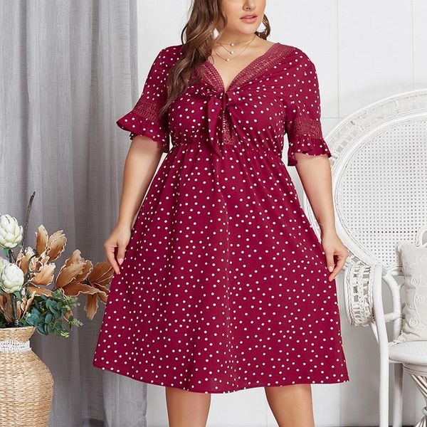casual dresses plus size dress 3xl 4xl 5xl 6xl 7xl bust 132cm women v-neck bow wave dot flared sleeve, Black;gray
casual dresses plus size dress 3xl 4xl 5xl 6xl 7xl bust 132cm women v-neck bow wave dot flared sleeve, Black;gray