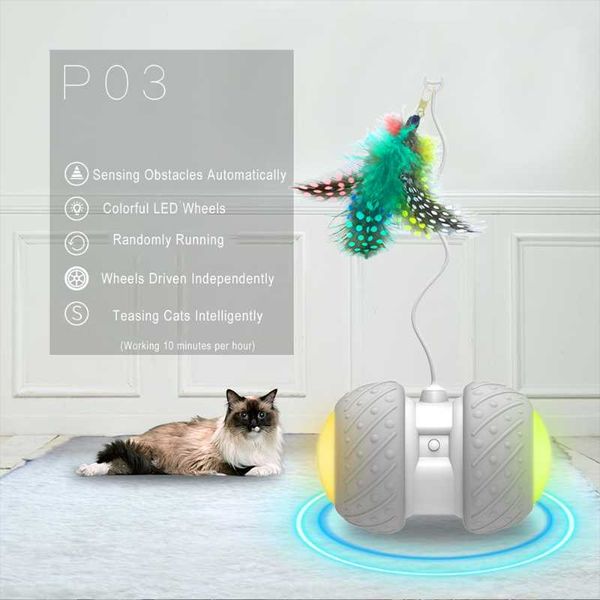 cat toys smart automatic teaser electronic pet toy with led wheels rechargeable flash rolling colorful light sticker
cat toys smart automatic teaser electronic pet toy with led wheels rechargeable flash rolling colorful light sticker