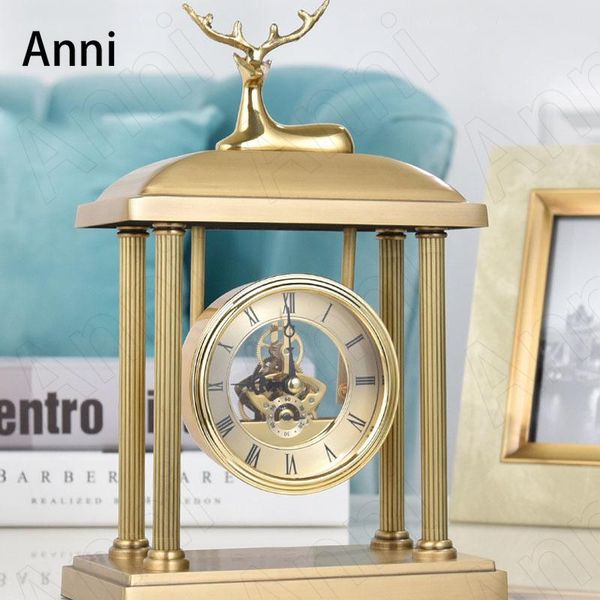 desk & table clocks creative pure copper clock for nordic vintage golden deer decorative deskornaments home living room decoration
desk & table clocks creative pure copper clock for nordic vintage golden deer decorative deskornaments home living room decoration