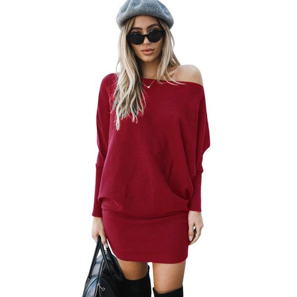 casual dresses oblique collar off shoulder package hip mini dress 2021 autumn winter women long sleeve solid loose dropped, Black;gray
casual dresses oblique collar off shoulder package hip mini dress 2021 autumn winter women long sleeve solid loose dropped, Black;gray