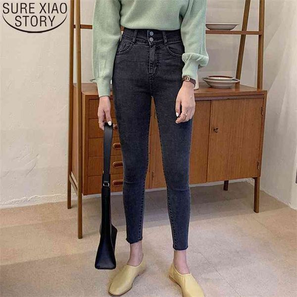 fashion high waist jeans button black for women stretch female skinny denim pencil pants casual trousers 10400 210506, White;black
fashion high waist jeans button black for women stretch female skinny denim pencil pants casual trousers 10400 210506, White;black