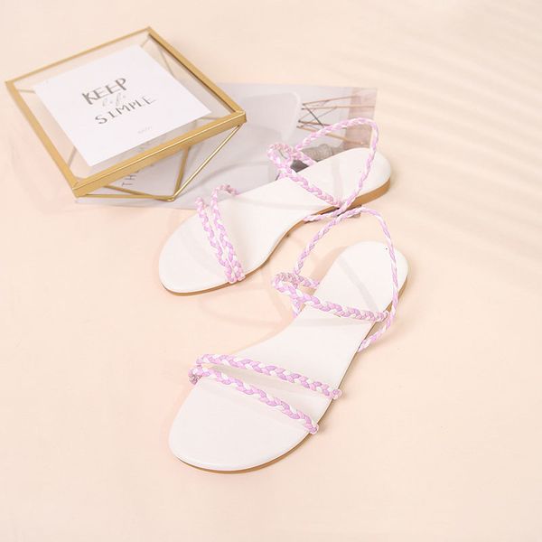 sandals roman weaving girls sweet sandales femmes open toe flats sandalias fairy style knitted colors block women over size smbb, Black
sandals roman weaving girls sweet sandales femmes open toe flats sandalias fairy style knitted colors block women over size smbb, Black