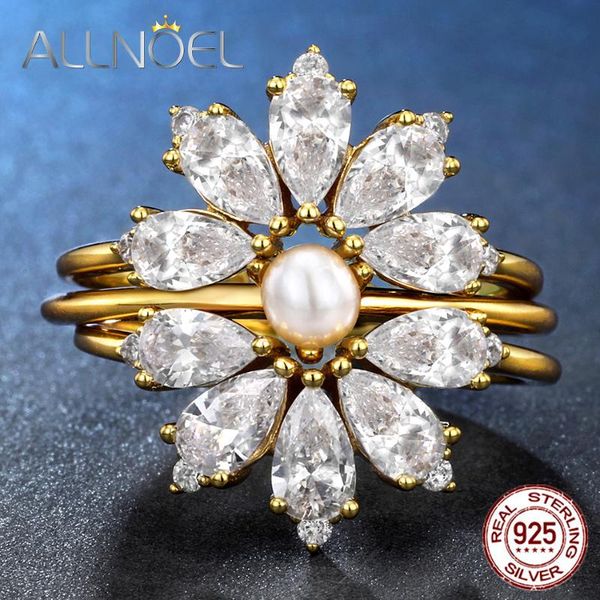 cluster rings allnoel solid 925 sterling silver flower ring 9k real gold jewelry pearl 5a zircon diy handmade stackable bridal set, Golden;silver
cluster rings allnoel solid 925 sterling silver flower ring 9k real gold jewelry pearl 5a zircon diy handmade stackable bridal set, Golden;silver