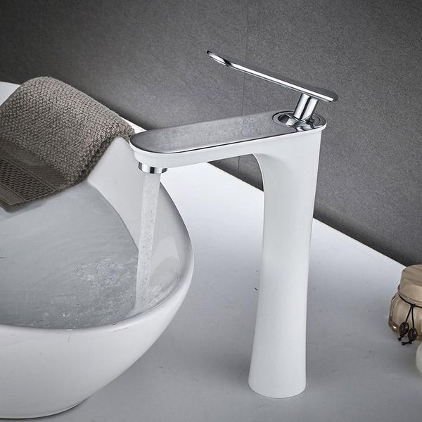 bathroom sink faucets tall basin faucet tap brass made white chrome finish single handle cold water mixer
bathroom sink faucets tall basin faucet tap brass made white chrome finish single handle cold water mixer