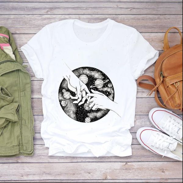 cartoon hand space funny summer womens t shirts autumn graphic print tee, White
cartoon hand space funny summer womens t shirts autumn graphic print tee, White
