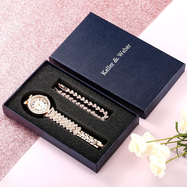 wristwatches keller & weber lady rose gold rhinestone watch bracelet gift box set women shiny quartz wristwatch birthday to mom, Slivery;brown
wristwatches keller & weber lady rose gold rhinestone watch bracelet gift box set women shiny quartz wristwatch birthday to mom, Slivery;brown