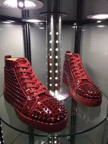 luxury designer men women casual shoes red bottom studded spikes fashion platform insider sneakers black red white silver leather high boots
luxury designer men women casual shoes red bottom studded spikes fashion platform insider sneakers black red white silver leather high boots
