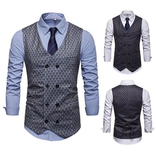 men's vests ouma suit vest-style slim fit double-breasted vest sleeveless tank top, Black;white
men's vests ouma suit vest-style slim fit double-breasted vest sleeveless tank top, Black;white