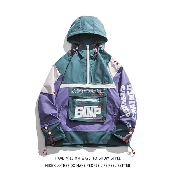 men's hoodies & sweatshirts arrival patchwork thin hat light outdoor men's jacket street women's hooded hip hop retro, Black
men's hoodies & sweatshirts arrival patchwork thin hat light outdoor men's jacket street women's hooded hip hop retro, Black