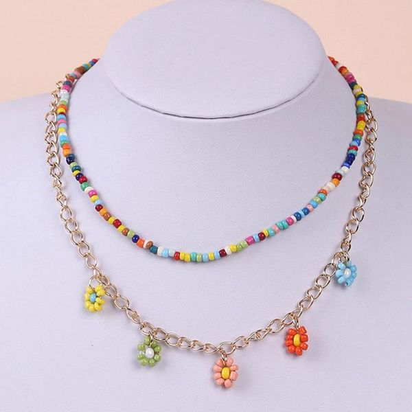 chokers fashion colorful boho daisy flower beaded necklace for women bohemian beads clavicle chain choker jewelry, Golden;silver
chokers fashion colorful boho daisy flower beaded necklace for women bohemian beads clavicle chain choker jewelry, Golden;silver