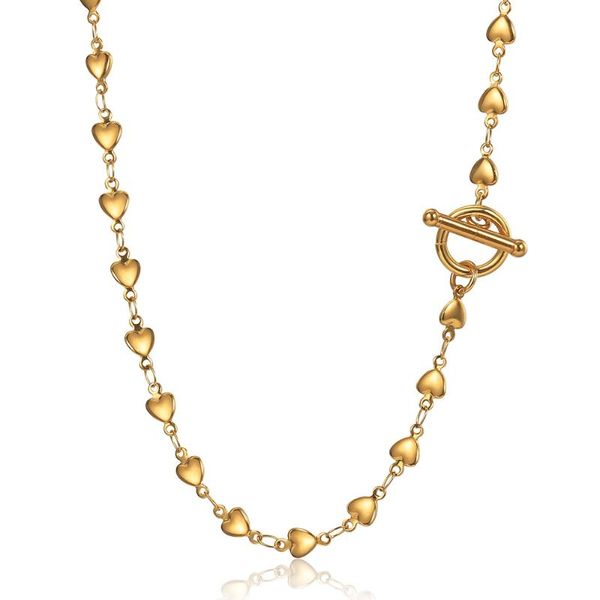 pendant necklaces 2021 chic mini heart chain necklace for women girls gold color love link choker toggle clasp unique design jewelry dn322, Silver
pendant necklaces 2021 chic mini heart chain necklace for women girls gold color love link choker toggle clasp unique design jewelry dn322, Silver