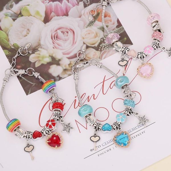 charm bracelets pan's bracelet for women diy heart shaped crystal retro jewelry, Golden;silver
charm bracelets pan's bracelet for women diy heart shaped crystal retro jewelry, Golden;silver