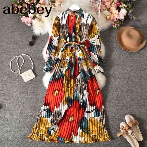 spring women pleated dress ladies pullover stand collar floral printed long sleeves chiffon vintage mid-calf long dress 210715, Black;gray
spring women pleated dress ladies pullover stand collar floral printed long sleeves chiffon vintage mid-calf long dress 210715, Black;gray