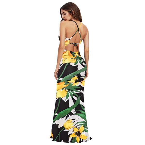 casual dresses women o-neck floral print strappy backless summer evening party maxi dress clothes for ropa de mujer 2021, Black;gray
casual dresses women o-neck floral print strappy backless summer evening party maxi dress clothes for ropa de mujer 2021, Black;gray