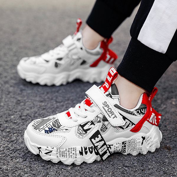 spring and autumn childrens casual running shoes boy leather graffiti waterproof wear-resistant kids fashion sneakers bs11, Black
spring and autumn childrens casual running shoes boy leather graffiti waterproof wear-resistant kids fashion sneakers bs11, Black
