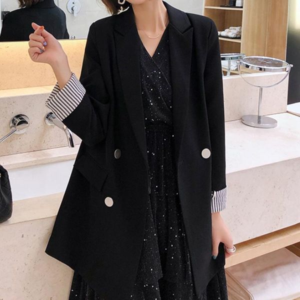 women's suits & blazers spring autumn women black cuff striped office lady causal blazer fashion long sleeve jackets elegant work femin, White;black
women's suits & blazers spring autumn women black cuff striped office lady causal blazer fashion long sleeve jackets elegant work femin, White;black