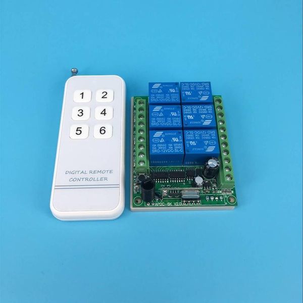 smart home control 6-channels wireless remote switch 12v 24v 5v relay receiving module motor controller
smart home control 6-channels wireless remote switch 12v 24v 5v relay receiving module motor controller