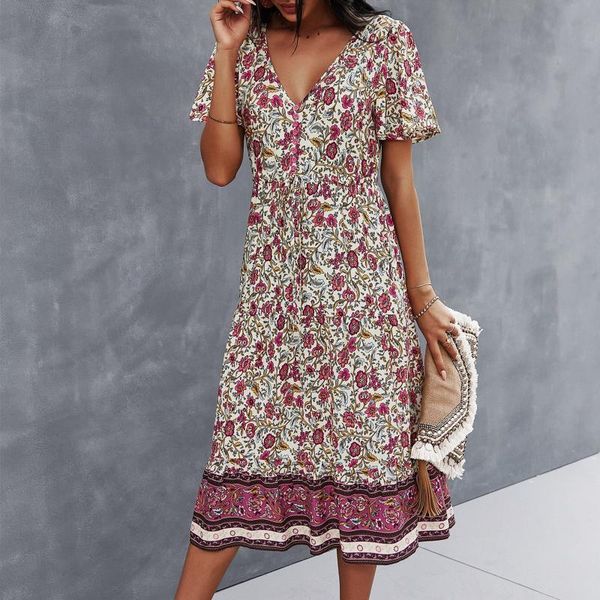 maternity dresses vintage floral dress women casual loose print rhombic maxi beach style temperamental robe femme vestidos, White
maternity dresses vintage floral dress women casual loose print rhombic maxi beach style temperamental robe femme vestidos, White
