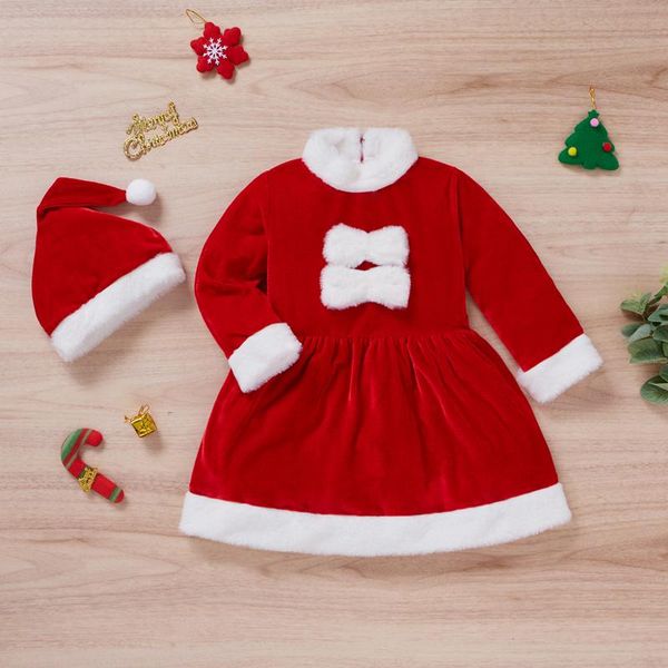 girl's dresses christmas kids girls dress bowknot fur collar long sleeve hat set for spring fall xmas party toddler infant 1-6t, Red;yellow
girl's dresses christmas kids girls dress bowknot fur collar long sleeve hat set for spring fall xmas party toddler infant 1-6t, Red;yellow