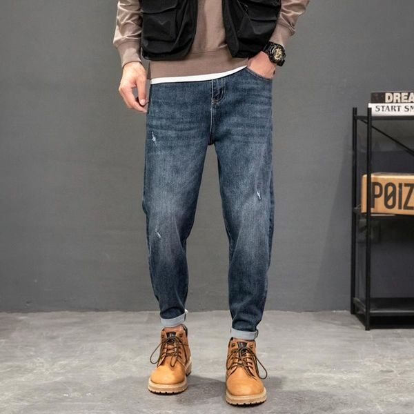 men's jeans ly korean style fashion men retro blue elastic ripped street vintage designer denim casual pants
men's jeans ly korean style fashion men retro blue elastic ripped street vintage designer denim casual pants