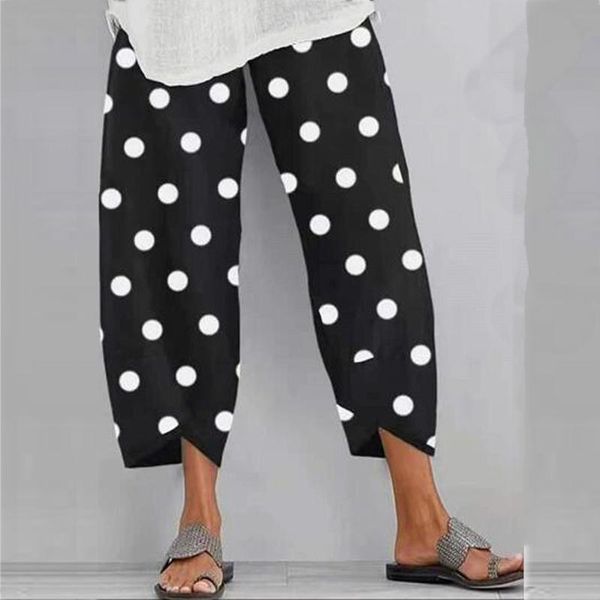 women's pants & capris women cropped cotton linen trousers with pockets polka dot loose irregular hem style casual pantalon plus size, Black;white
women's pants & capris women cropped cotton linen trousers with pockets polka dot loose irregular hem style casual pantalon plus size, Black;white