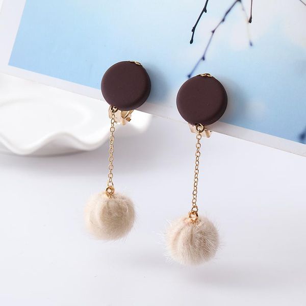 clip-on & screw back cownine diy female hair ball long chain pendant ear clip fashion pierced earrings simple colorful jewelry, Silver
clip-on & screw back cownine diy female hair ball long chain pendant ear clip fashion pierced earrings simple colorful jewelry, Silver