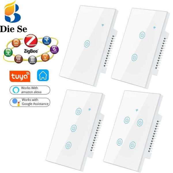 smart home control zigbee wifi glass wall touch switch us standard ac110v 240v wireless light interruptor tuya/smart life workwith googlehom
smart home control zigbee wifi glass wall touch switch us standard ac110v 240v wireless light interruptor tuya/smart life workwith googlehom