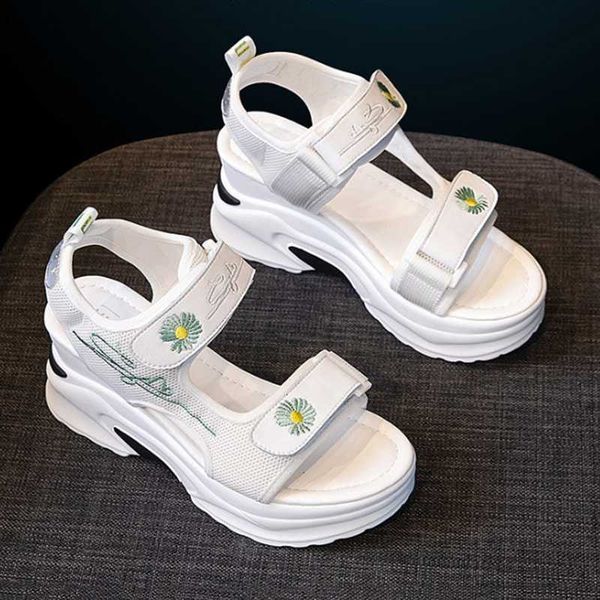 sandals fashion daisy embroider peep toe wedges platform rome shoes mesh hollow out comfortable ladies heighten 7cm 98bb, Black
sandals fashion daisy embroider peep toe wedges platform rome shoes mesh hollow out comfortable ladies heighten 7cm 98bb, Black